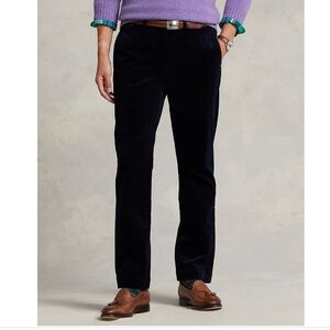 NWT Polo Ralph Lauren Christmas Corduroy Pants 34x30 Straight Leg Black Prepster